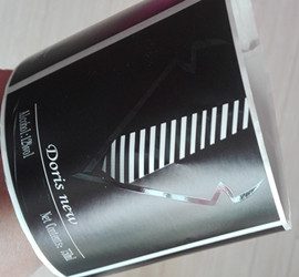 black wine label