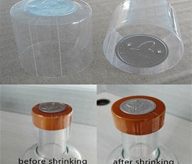 clear shrink capsule with silver top